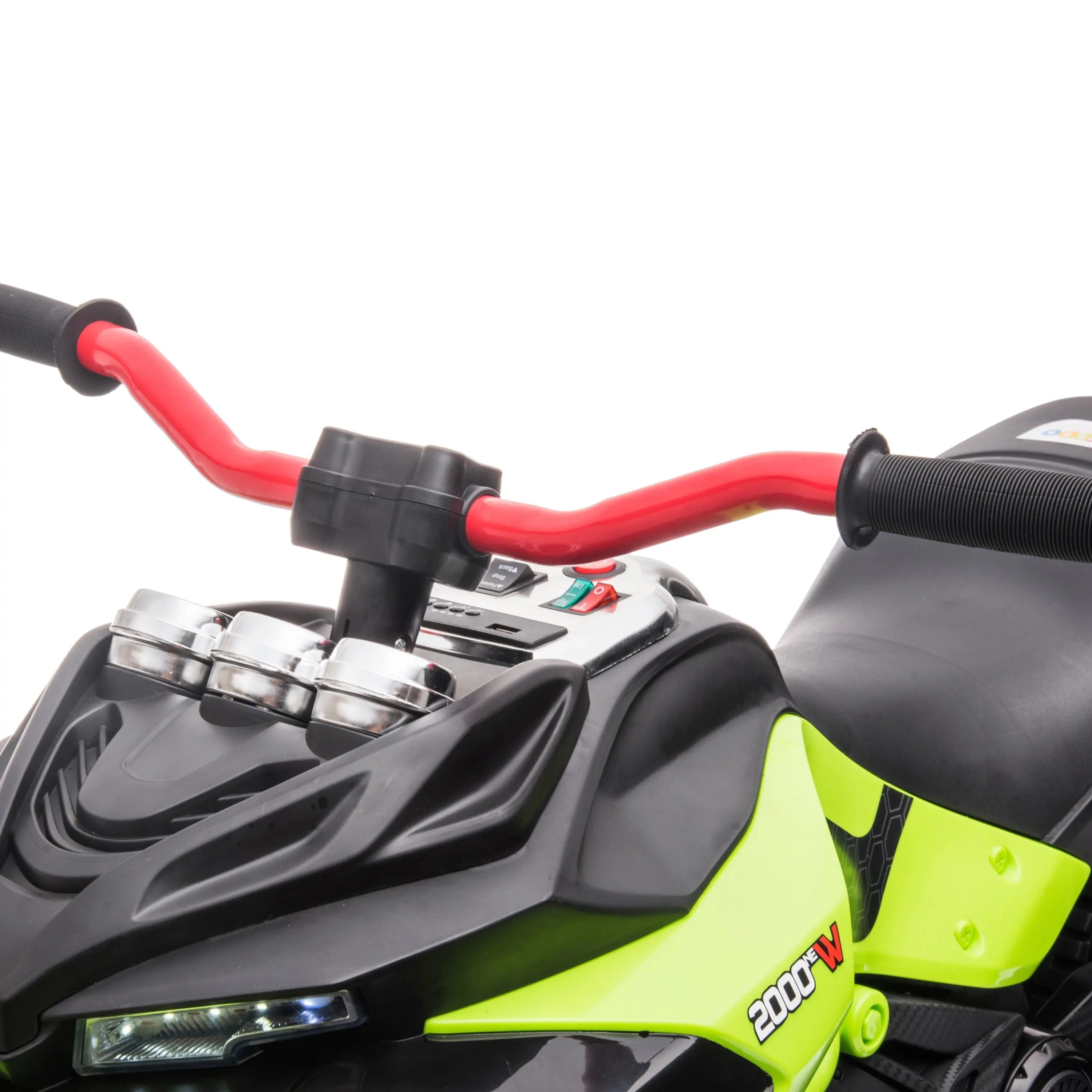  Freddo 24V Freddo Spider 2 Seater Ride-on 3 Wheel Motorcycle - Black - Bonton