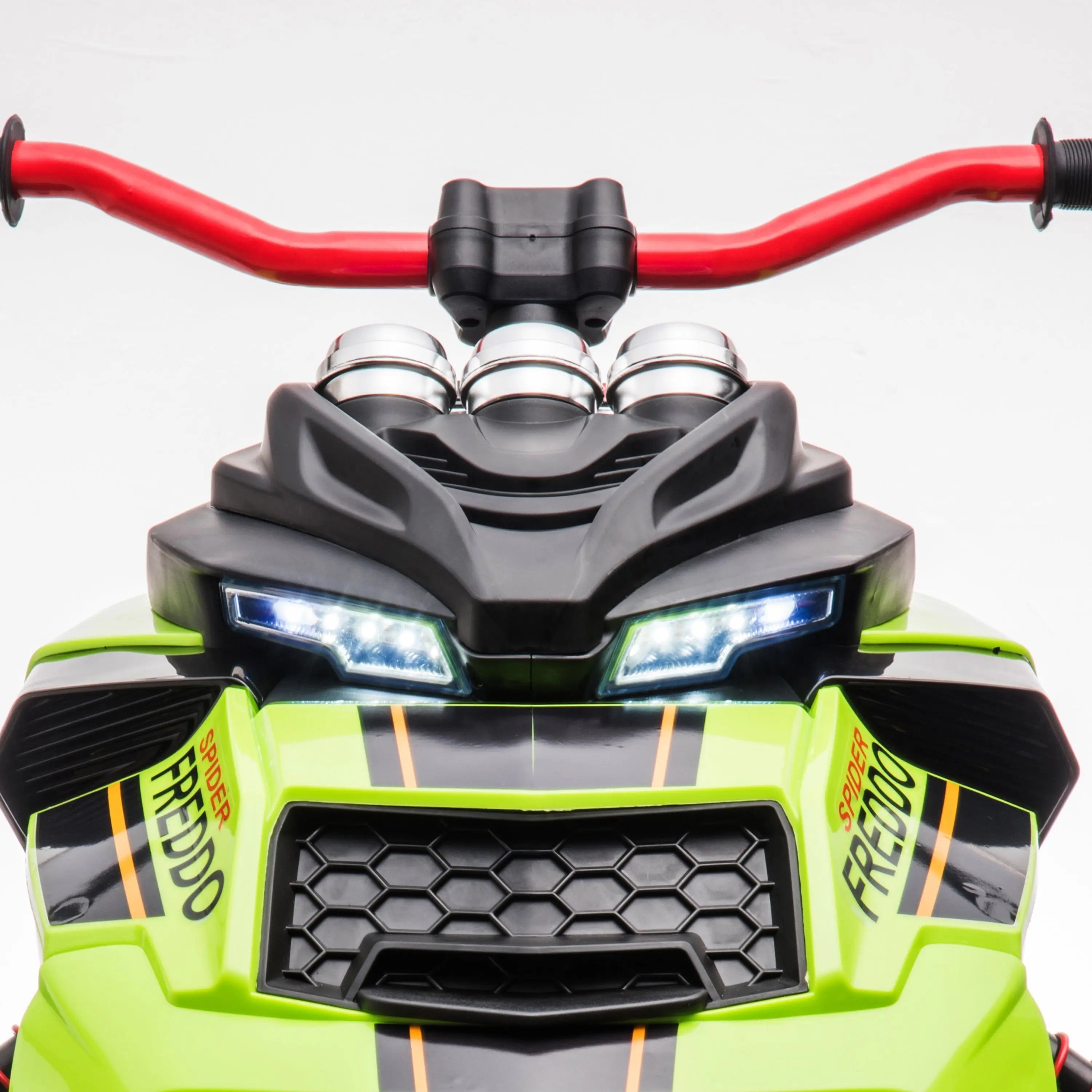  Freddo 24V Freddo Spider 2 Seater Ride-on 3 Wheel Motorcycle - Black - Bonton