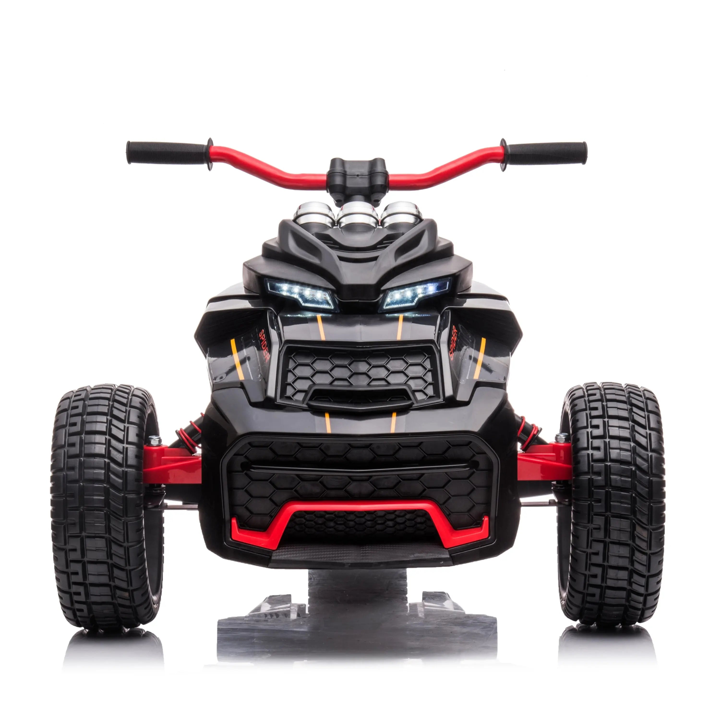  Freddo 24V Freddo Spider 2 Seater Ride-on 3 Wheel Motorcycle - Black - Bonton