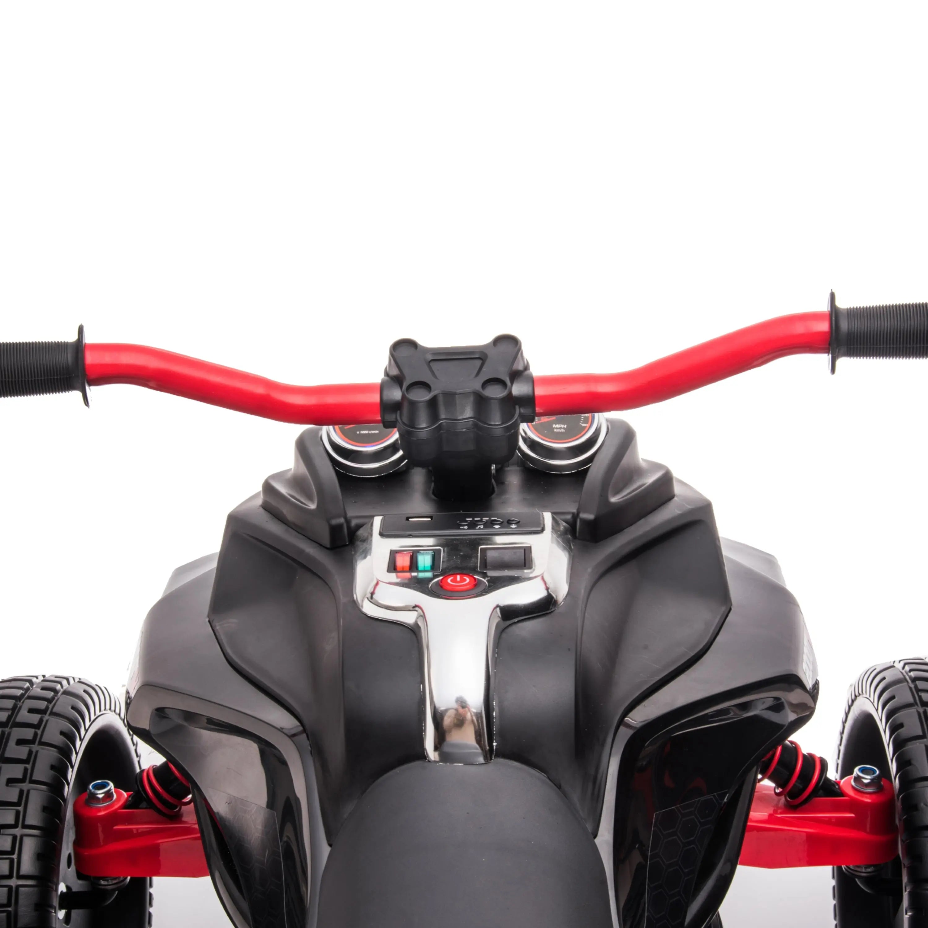  Freddo 24V Freddo Spider 2 Seater Ride-on 3 Wheel Motorcycle - Black - Bonton