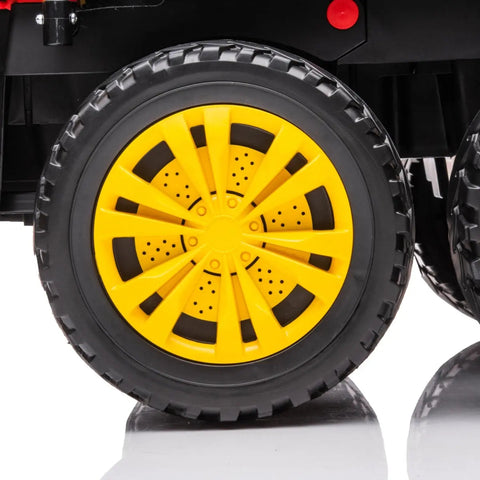 24V 6 Wheeler Freddo Tractor Trailer 2 Seater Ride-on With Dump Cart and Parental Remote