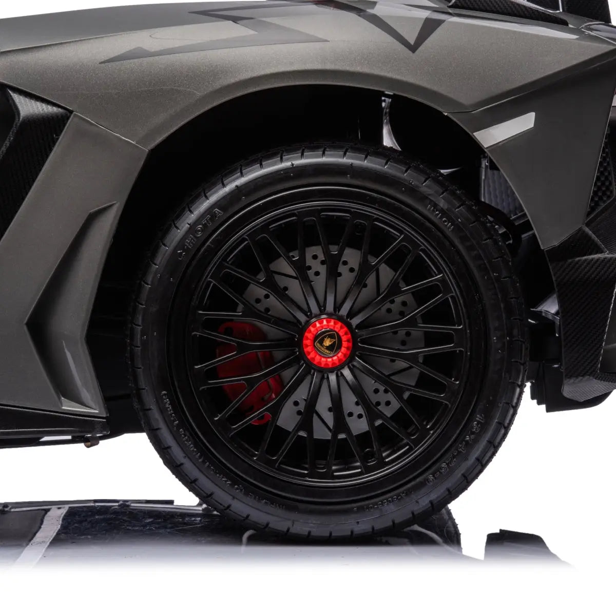  Freddo 24V Lamborghini Aventador 2 Seater Ride on Car for Kids: Advanced Brushless Motor & Differential for High-Octane Fun - Red - Bonton