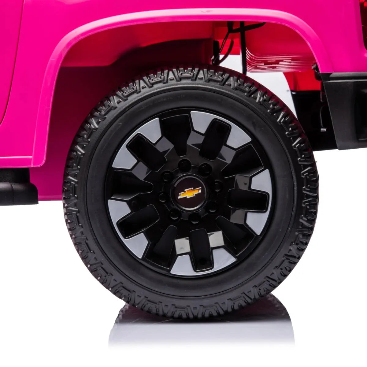 Freddo 24V 4x4 Chevrolet Silverado 2 Seater Ride on Truck - Pink - Bonton