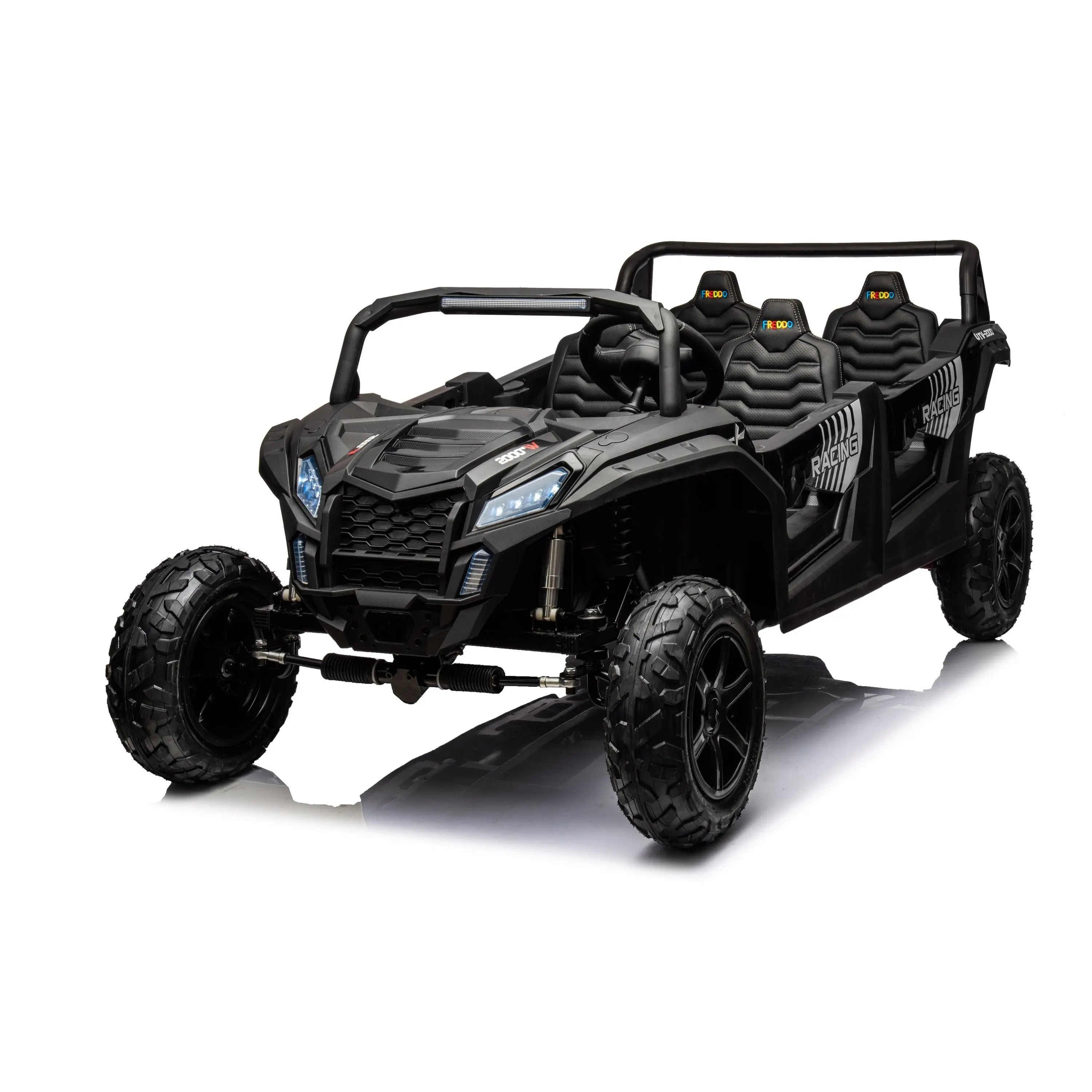  Freddo 48V Freddo Beast XL: World's Fastest Kids' 4-Seater Dune Buggy With Advanced Brushless Motor & Precision Differential - Red - Bonton