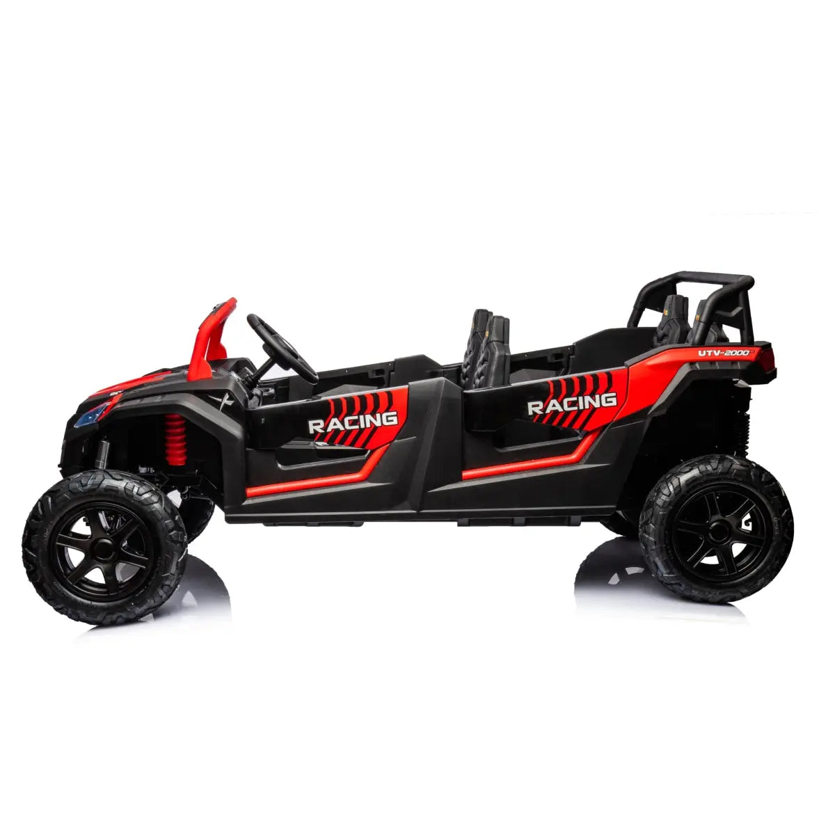  Freddo 48V Freddo Beast XL: World's Fastest Kids' 4-Seater Dune Buggy With Advanced Brushless Motor & Precision Differential - Red - Bonton