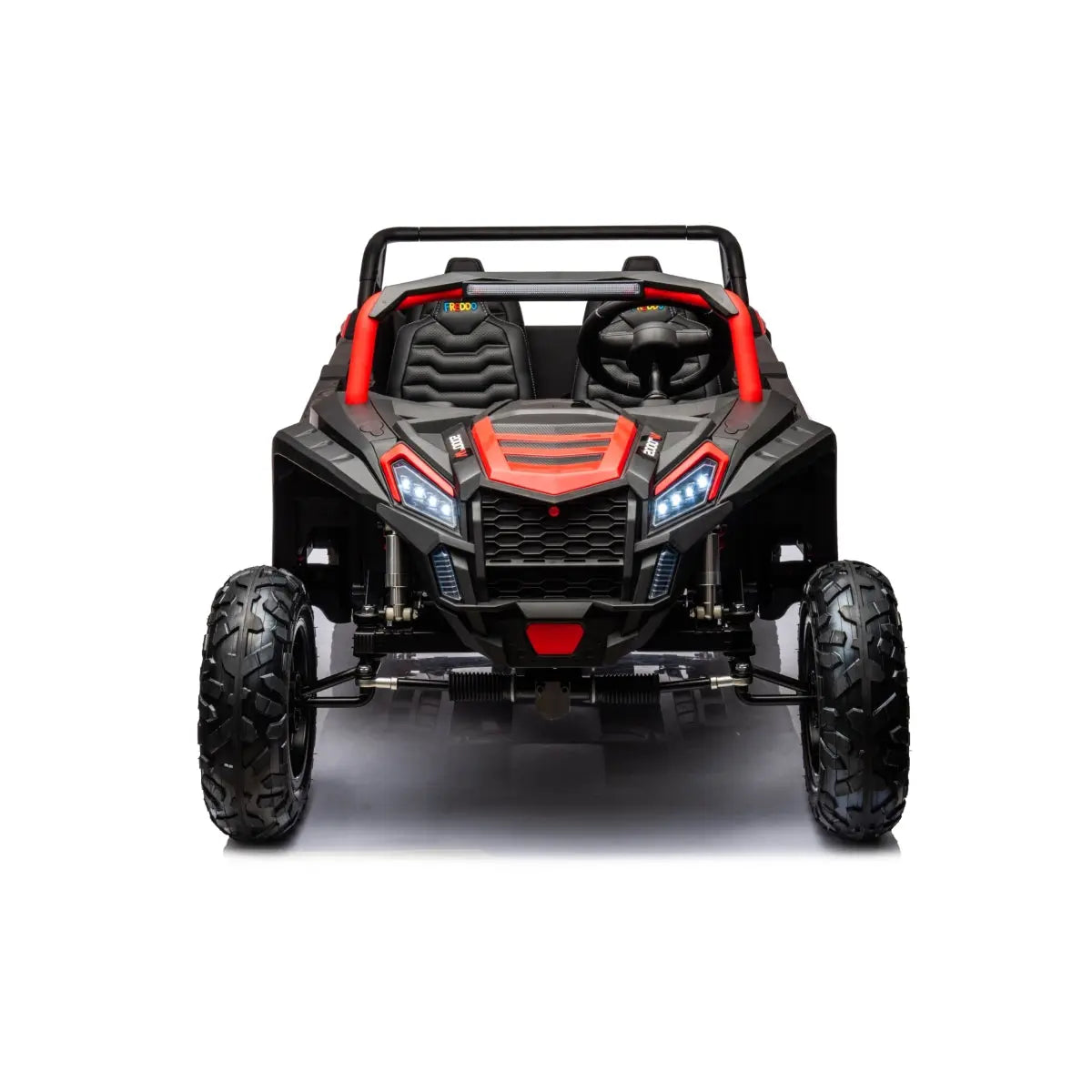  Freddo 48V Freddo Beast XL: World's Fastest Kids' 4-Seater Dune Buggy With Advanced Brushless Motor & Precision Differential - Red - Bonton