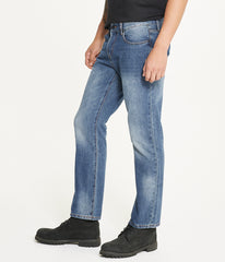 Indigo Wash Rigid Slim Boot Cut Jean