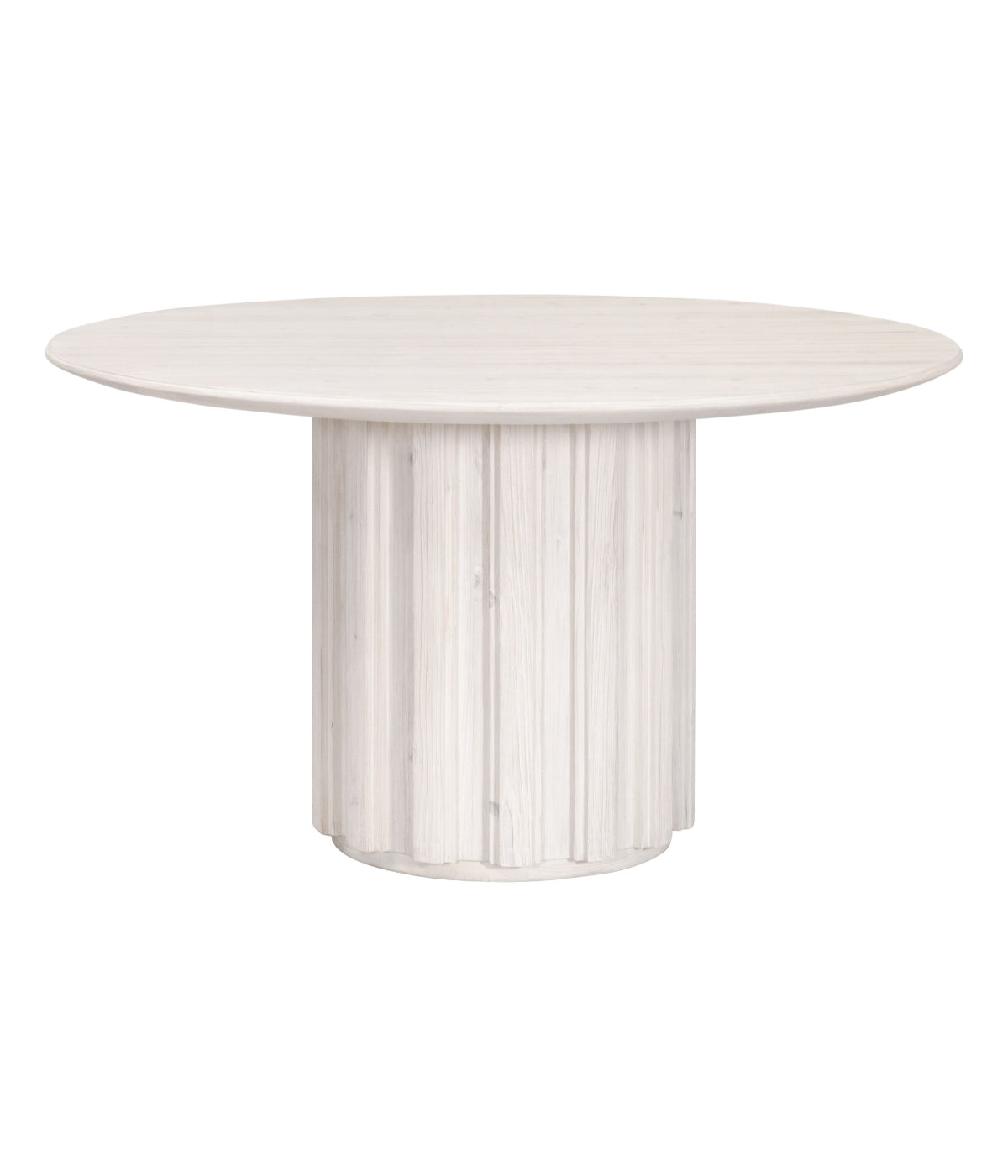 Roma 54" Round Dining Table White Wash
