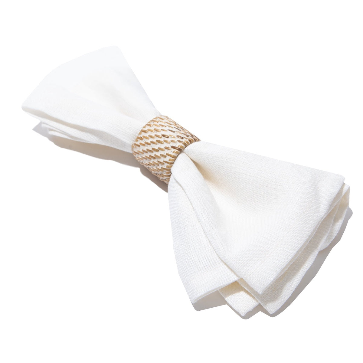  Caravan Everyday White Wash Napkin Ring  - Set of 4 - Default Title - Bonton