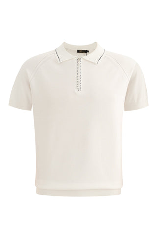 Strada Luxe Knit Polo WHITE