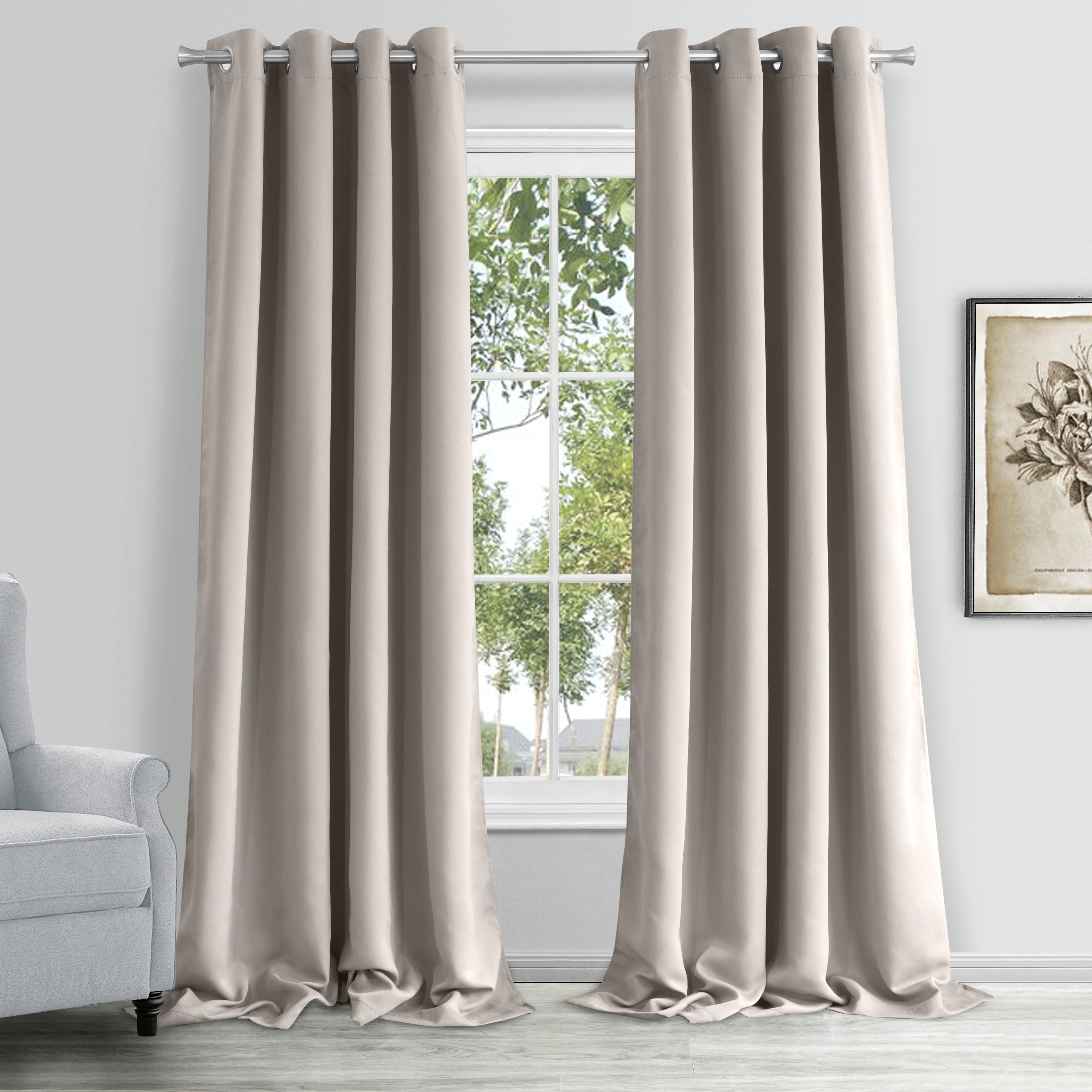  Dainty Home Hamden Blackout Curtain Panel - Taupe - Bonton