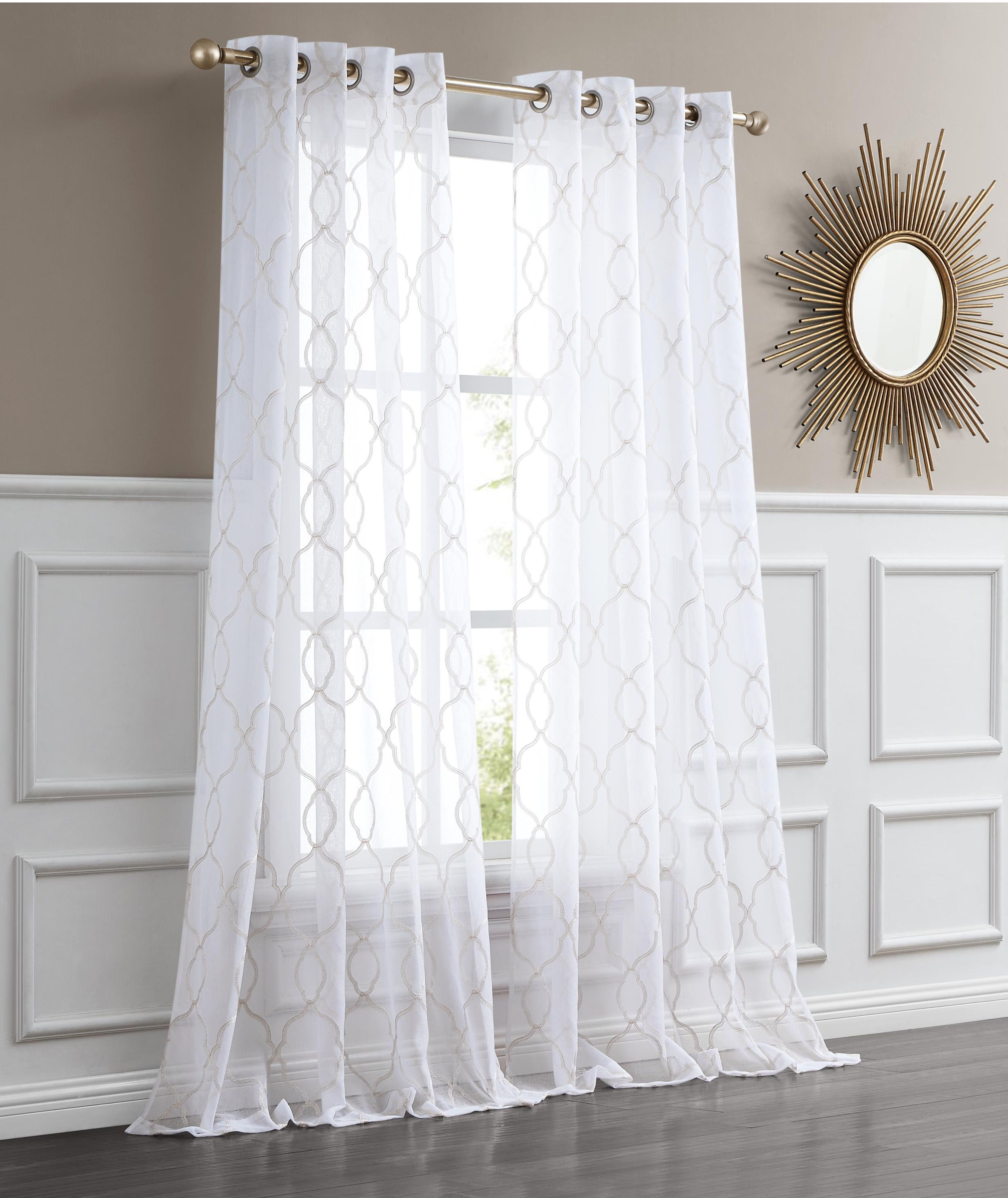  Dainty Home Springfield Curtain Panel - Champagne - Bonton