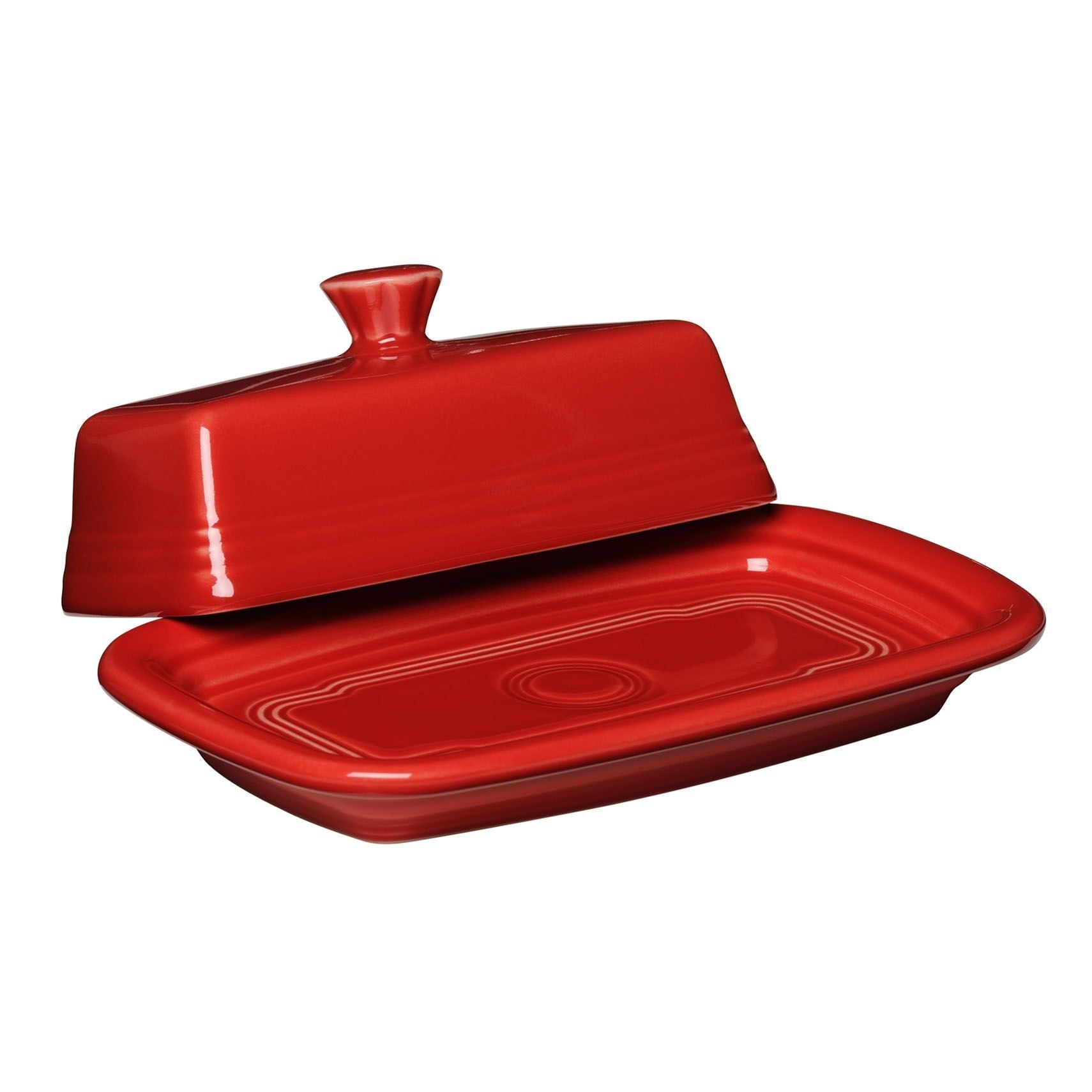  Fiesta Covered Butter Dish Extra Large - Scarlet - Bonton