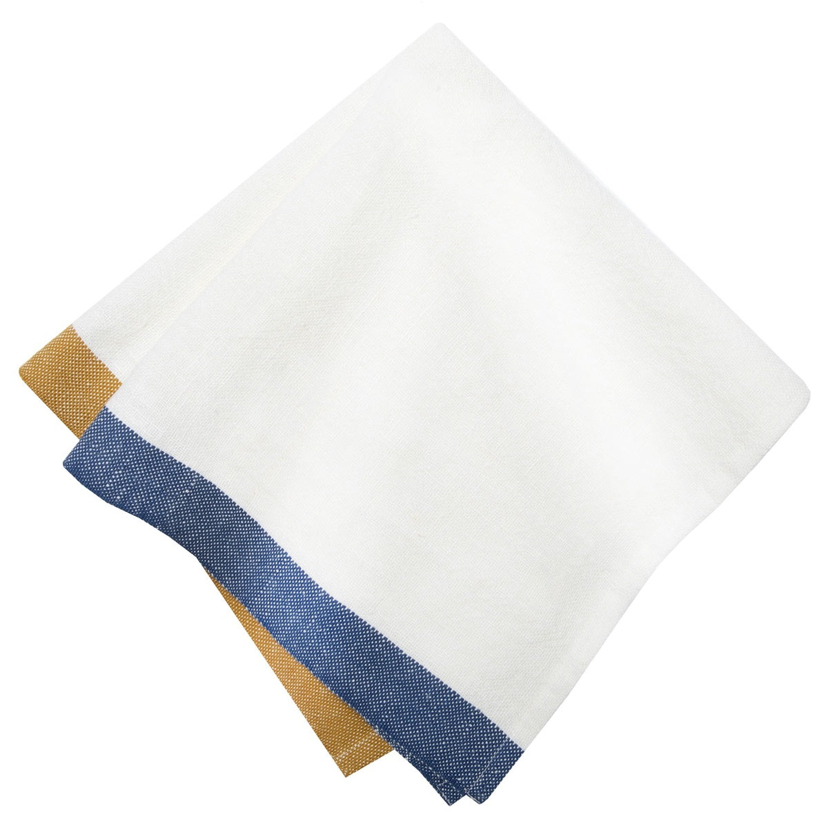  Caravan Paris White - Napkins 20x20  - Set of 4 - Blue & Mustard - Bonton