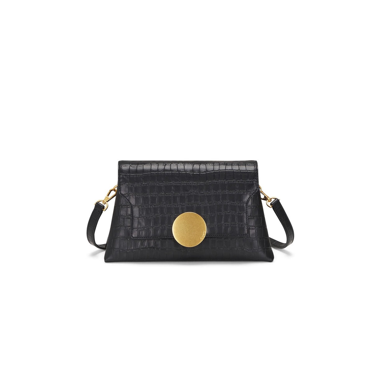  Oryany Lottie Flap Croco Crossbody - Black - Bonton