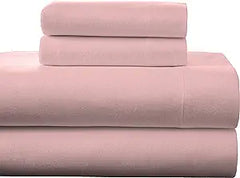 Solid & Print Flannel Sheet Sets - Rose Quartz