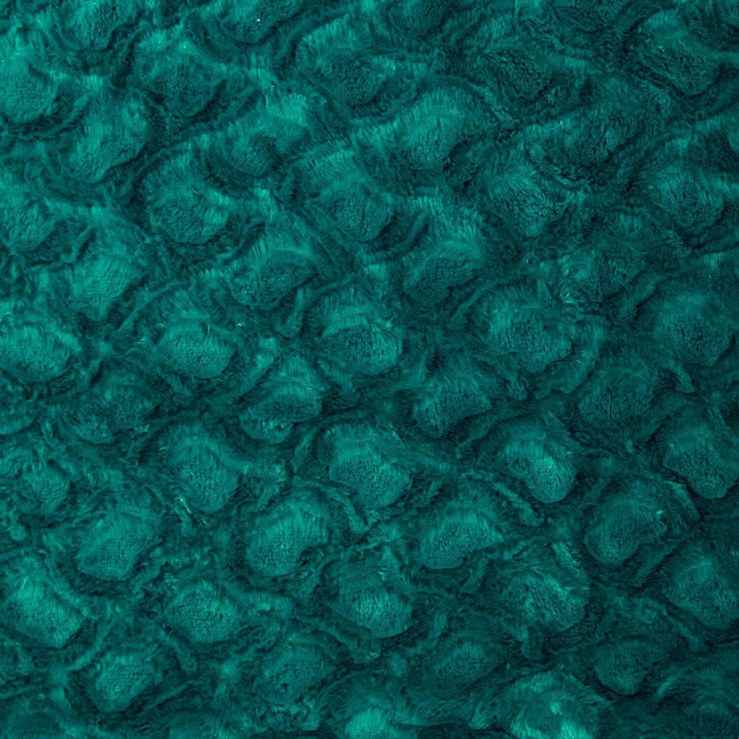  DaDa Bedding Collection DaDa Bedding Mermaid Scales Emerald Green Blue w/ Sherpa Backside Faux Fur Throw Blanket (BL-171805) by DaDa Bedding Collection - 50