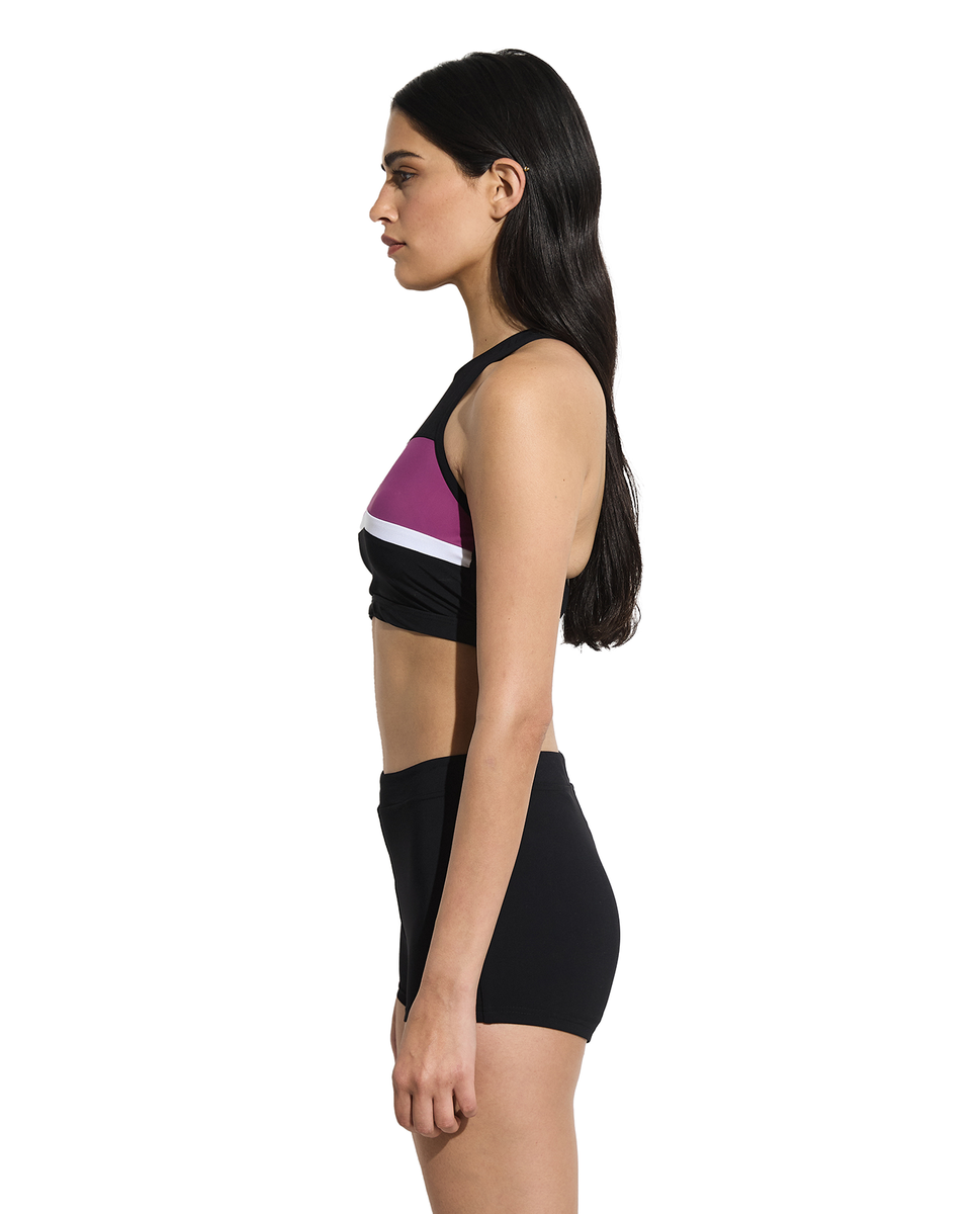  Free Sport Aqua Chic High Neck Bikini Top - Aqua-Purple - Bonton