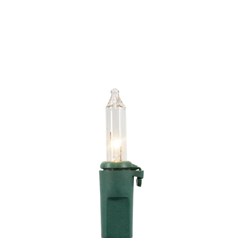 100-Count Clear Mini Christmas Light Set  20.25ft Green Wire