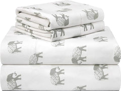 Fun Print Flannel Sheet Sets - Elephants