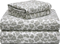 Fun Print Flannel Sheet Sets - Leopard