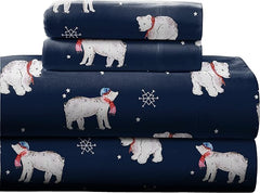 Winter Print Flannel Sheet Sets