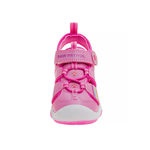 Paw Patrol Everest Skye Light Up Summer Girls Sandals - Hook&Loop Adjustable Strap Closed Toe Sandal Water Shoe - Pink (Sizes 6-12 Toddler)