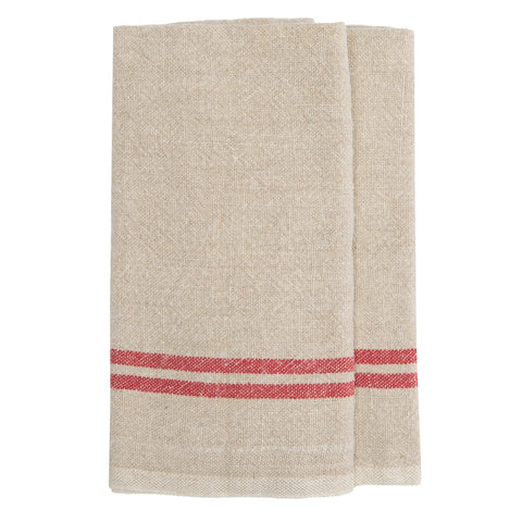 Vintage Linen Towels, Set of 2