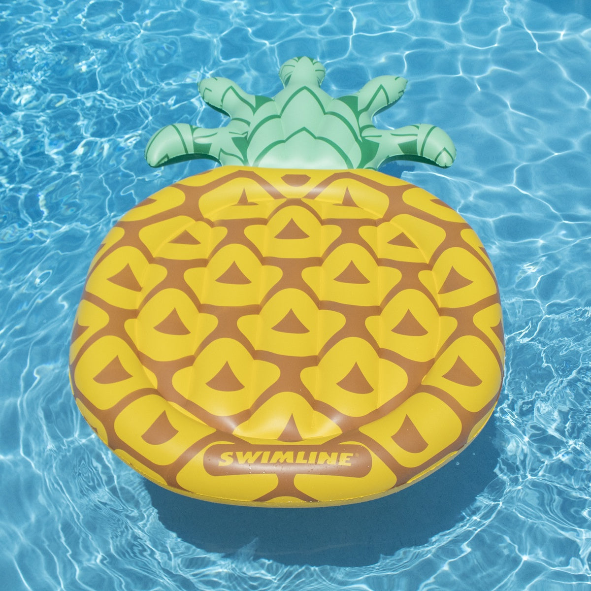  Swim Central Inflatable Green and Yellow Tropical Pineapple Swimming Pool Raft  86-Inch - Default Title - Bonton