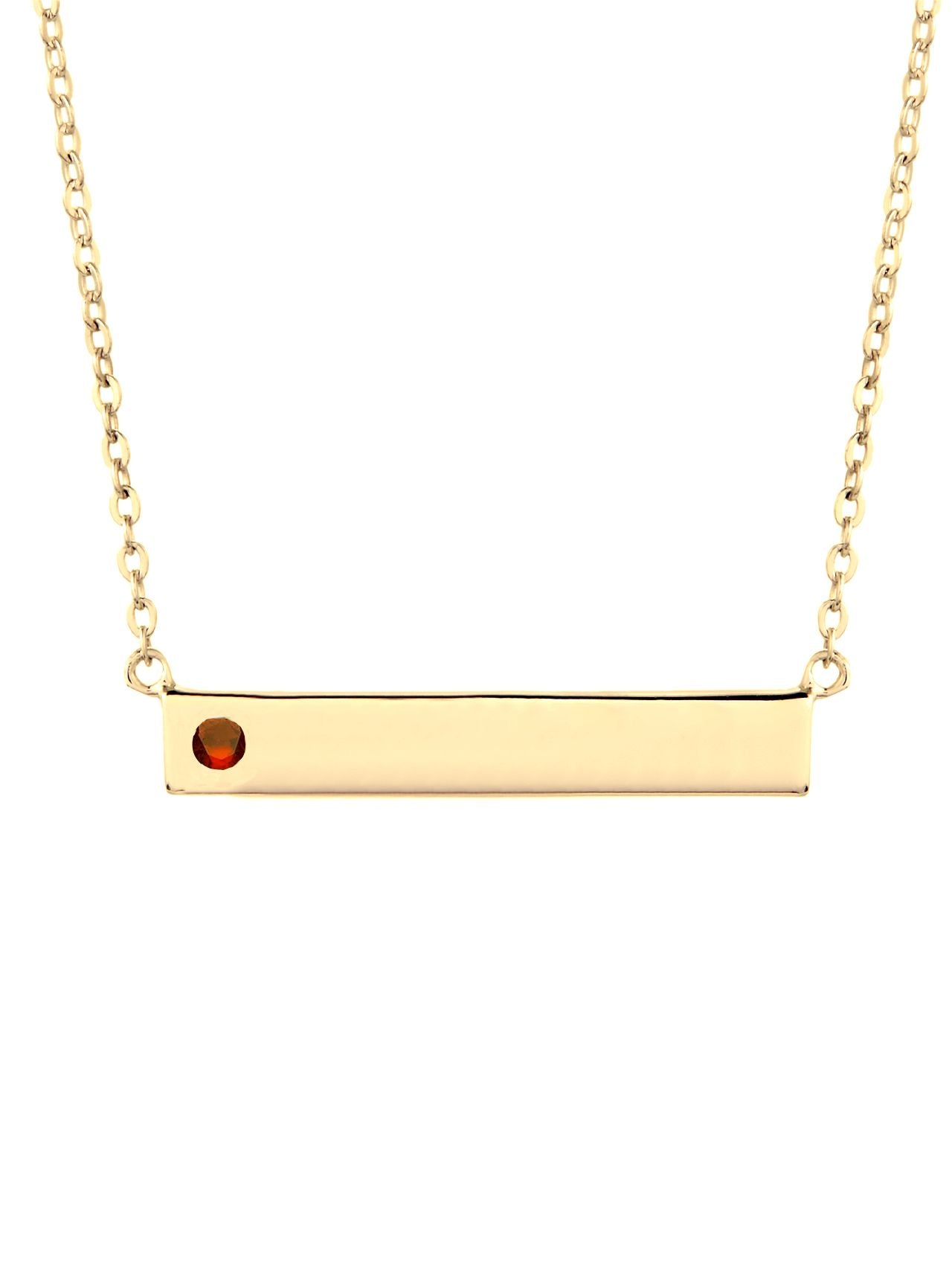  Relativity Regal Gold Birthstone Bar Necklace - Burgundy - Bonton