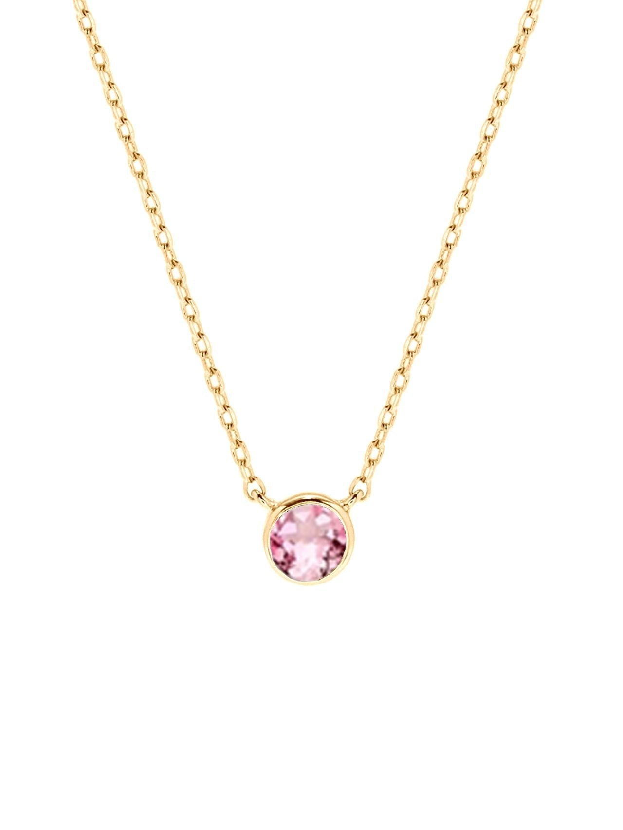  Relativity Gold Bezel w/ Birthstone Necklace - Opal - Bonton