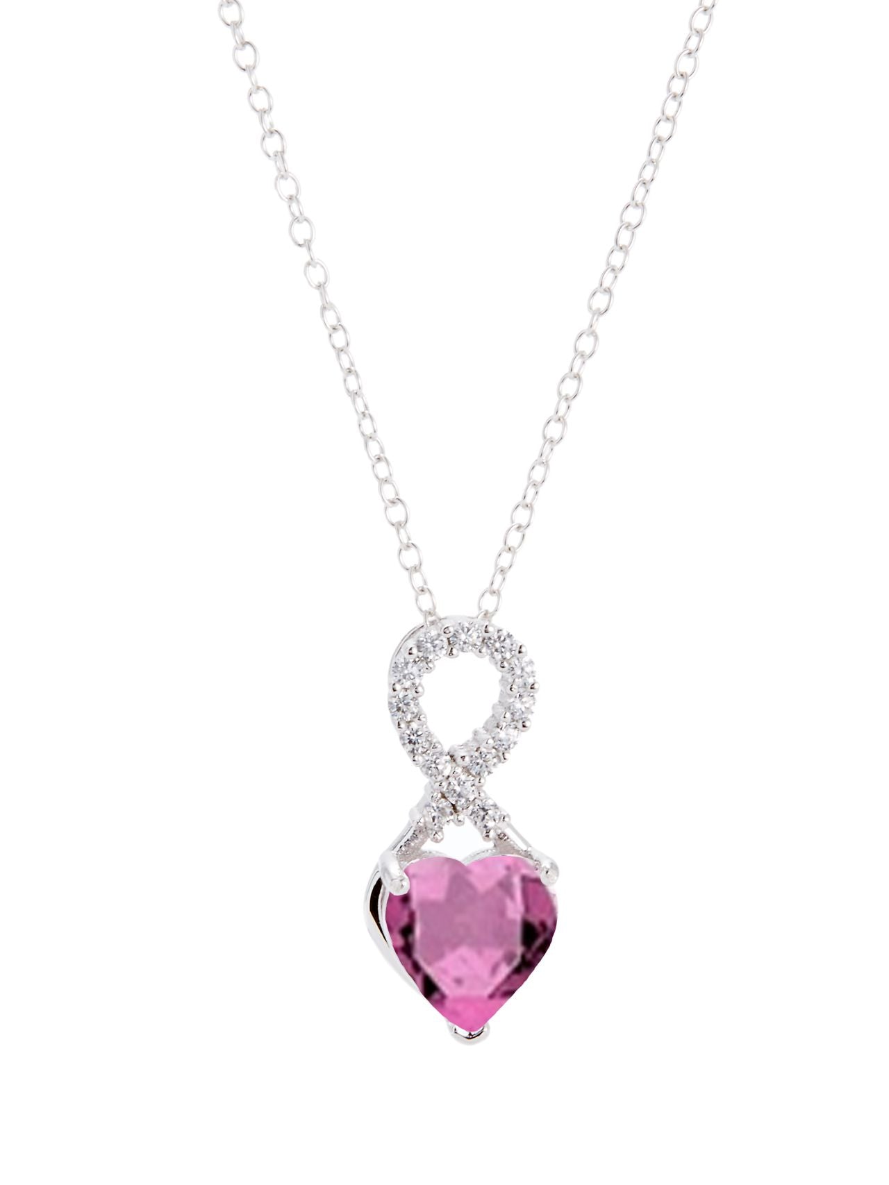  Relativity Birthstone Necklace w/ Infinity Heart - Violet - Bonton