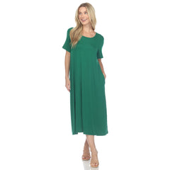 Women's Short Sleeve Midi Dress