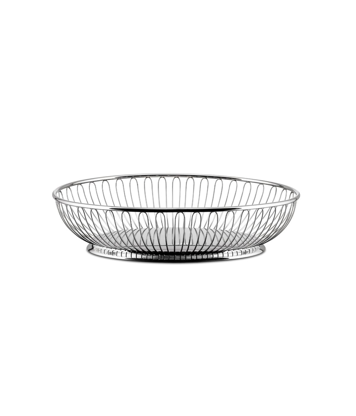  Alessi Oval Wire Basket - Silver - Bonton