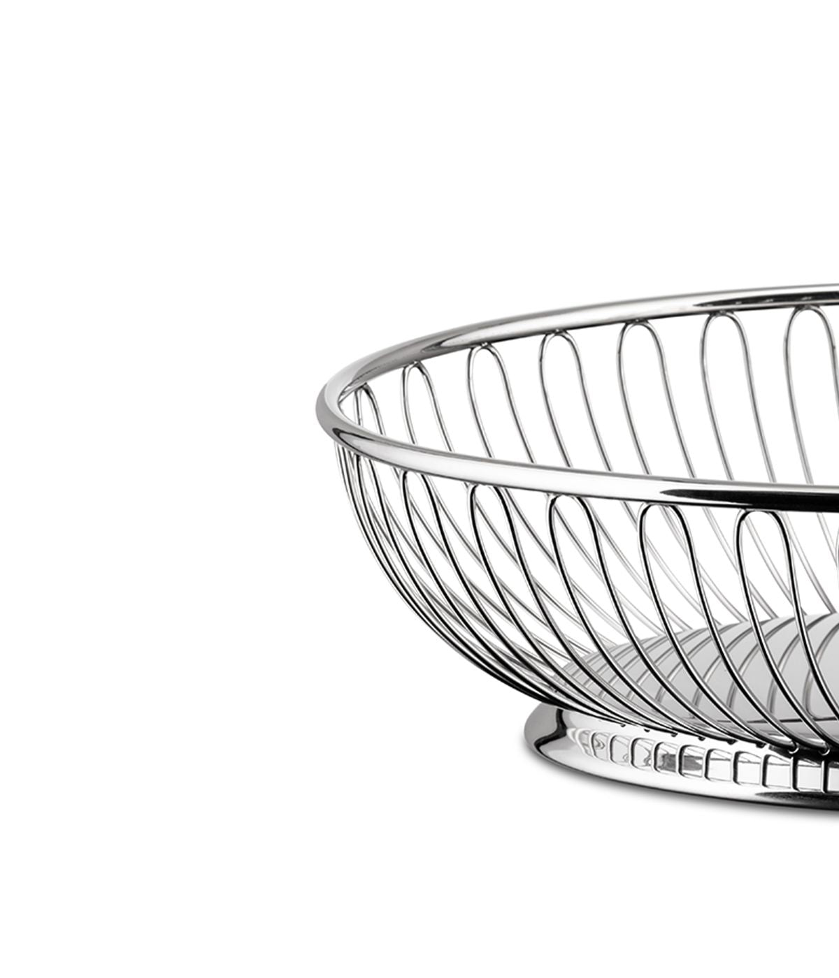  Alessi Oval Wire Basket - Silver - Bonton