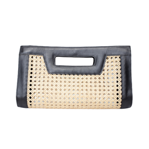  Jelavu Jelavu Venice Long - Cane Leather Clutch - Black - Bonton