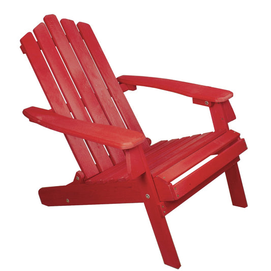 36" Red Classic Folding Wooden Adirondack Chair