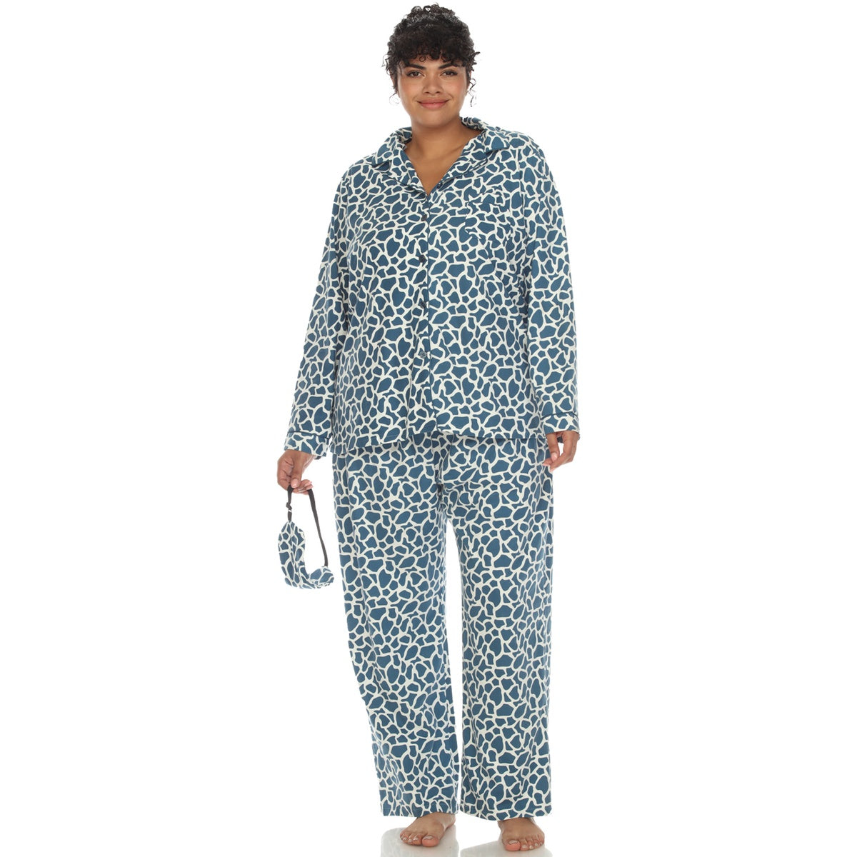  White Mark Plus Size Three-Piece Pajama Set - 4X - Bonton