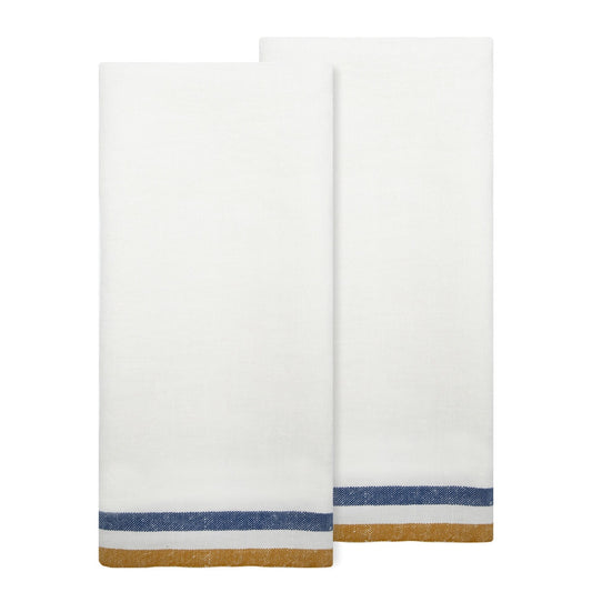 Normandy White - Tea Towels 20x30 - Set of 2