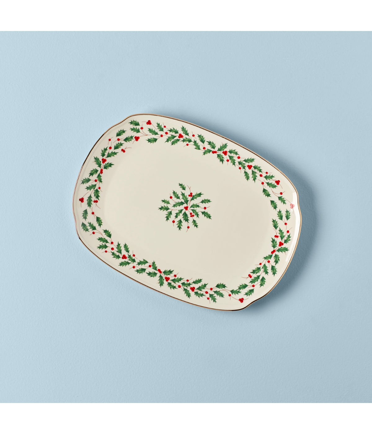  Lenox Holiday Oblong Platter - Ivory - Bonton