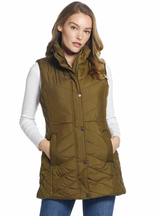 3/4 Ladies Polyfill Puffer Vest