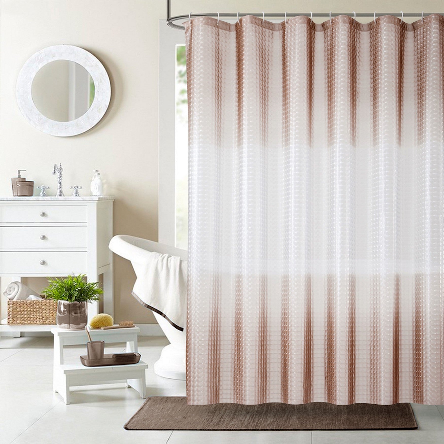  Dainty Home Mist Shower Curtain Liner - Teal - Bonton