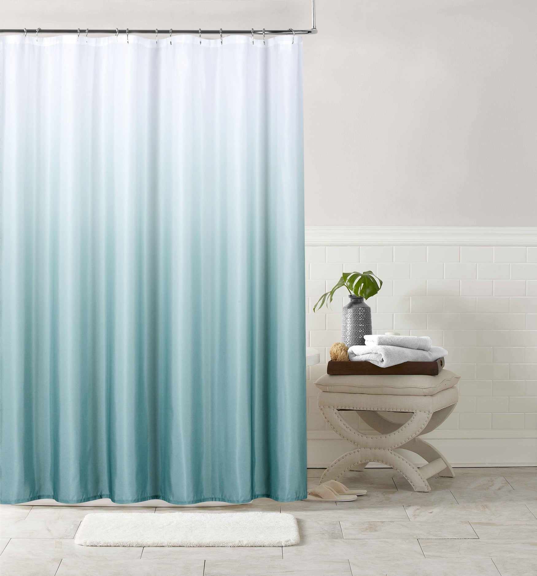  Dainty Home Shades Shower Curtain - Blue - Bonton