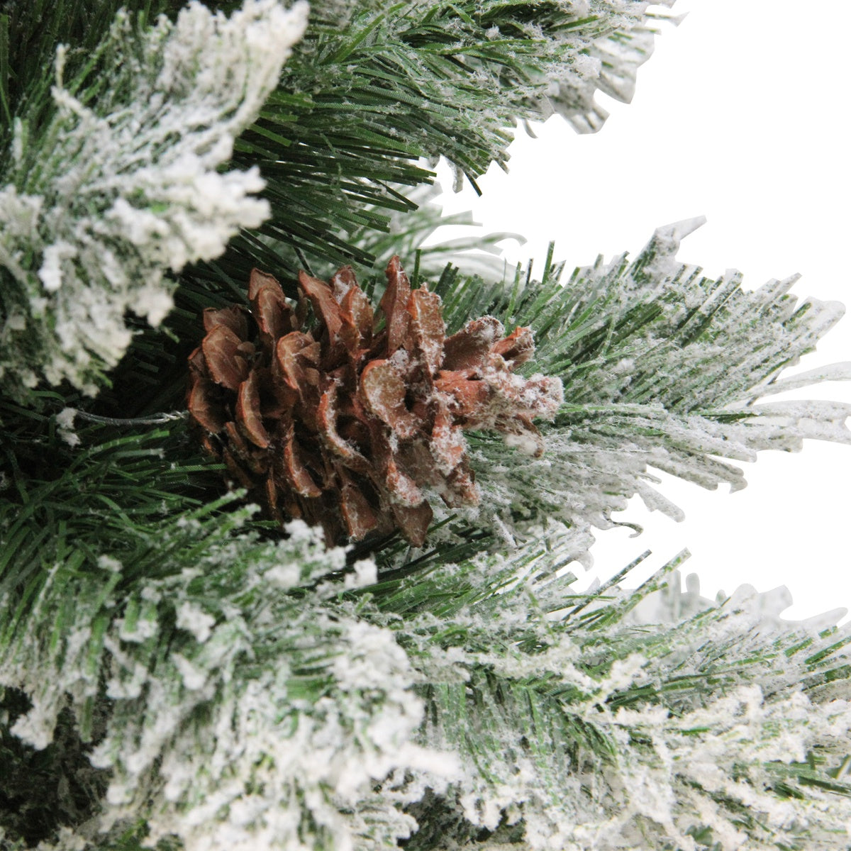  Northlight Medium Flocked Angel Pine Artificial Christmas Tree - 7' - Unlit - Default Title - Bonton