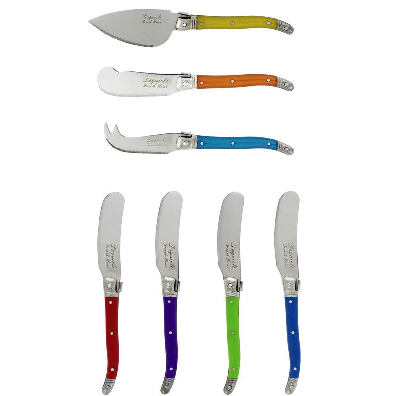  French Home Laguiole Colorful Cheese Knife & Spreader Set - Multi Color - Bonton