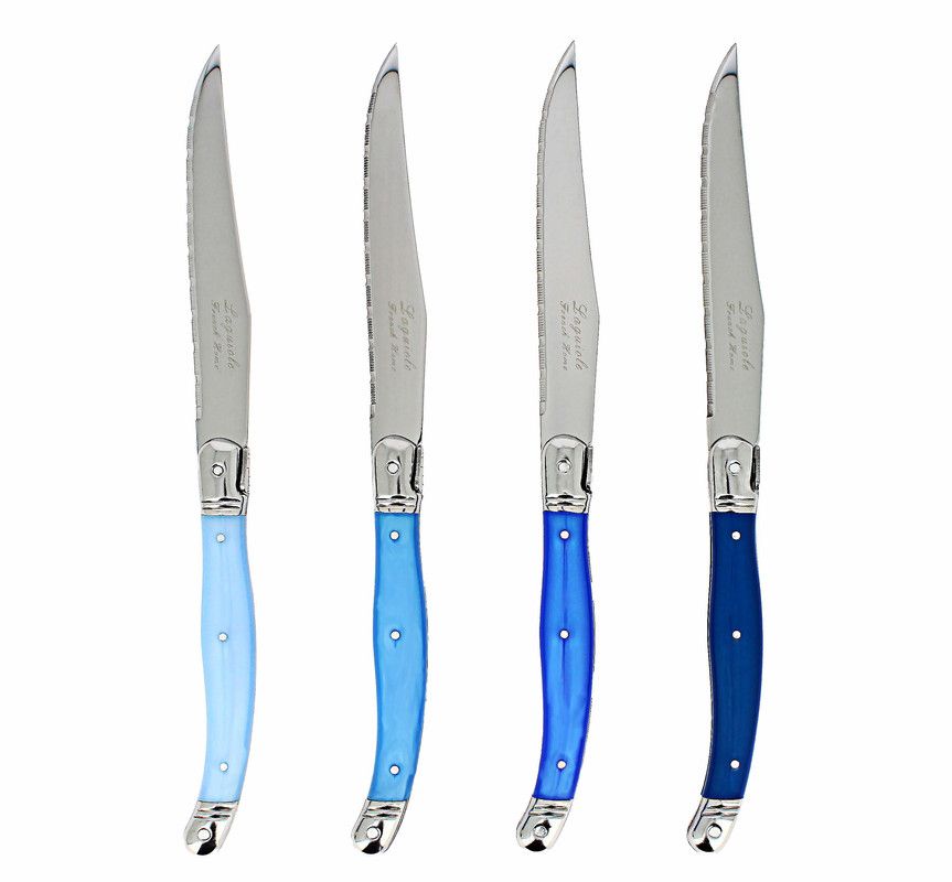  French Home Laguiole Shades Of Blue Steak Knife Set - Shades of Blue - Bonton