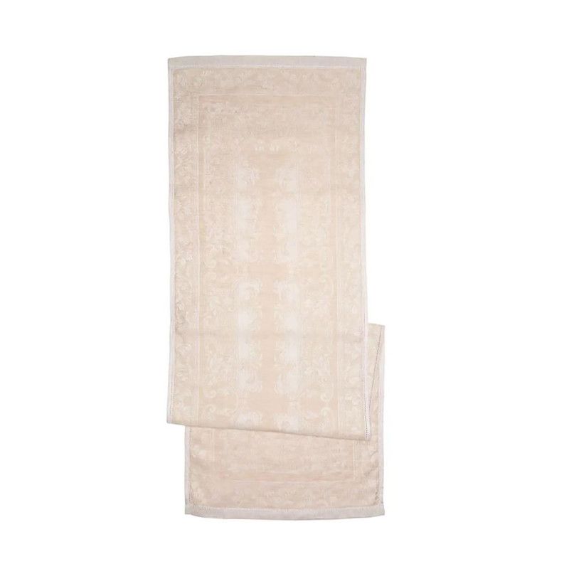  French Home Arboretum Linen Table Runner Ivory & Taupe - Ivory and Taupe - Bonton