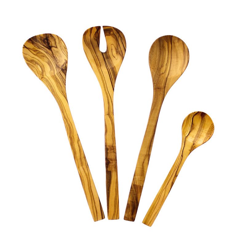  French Home Olive Wood Hostess Serving Set - Olive wood - Bonton