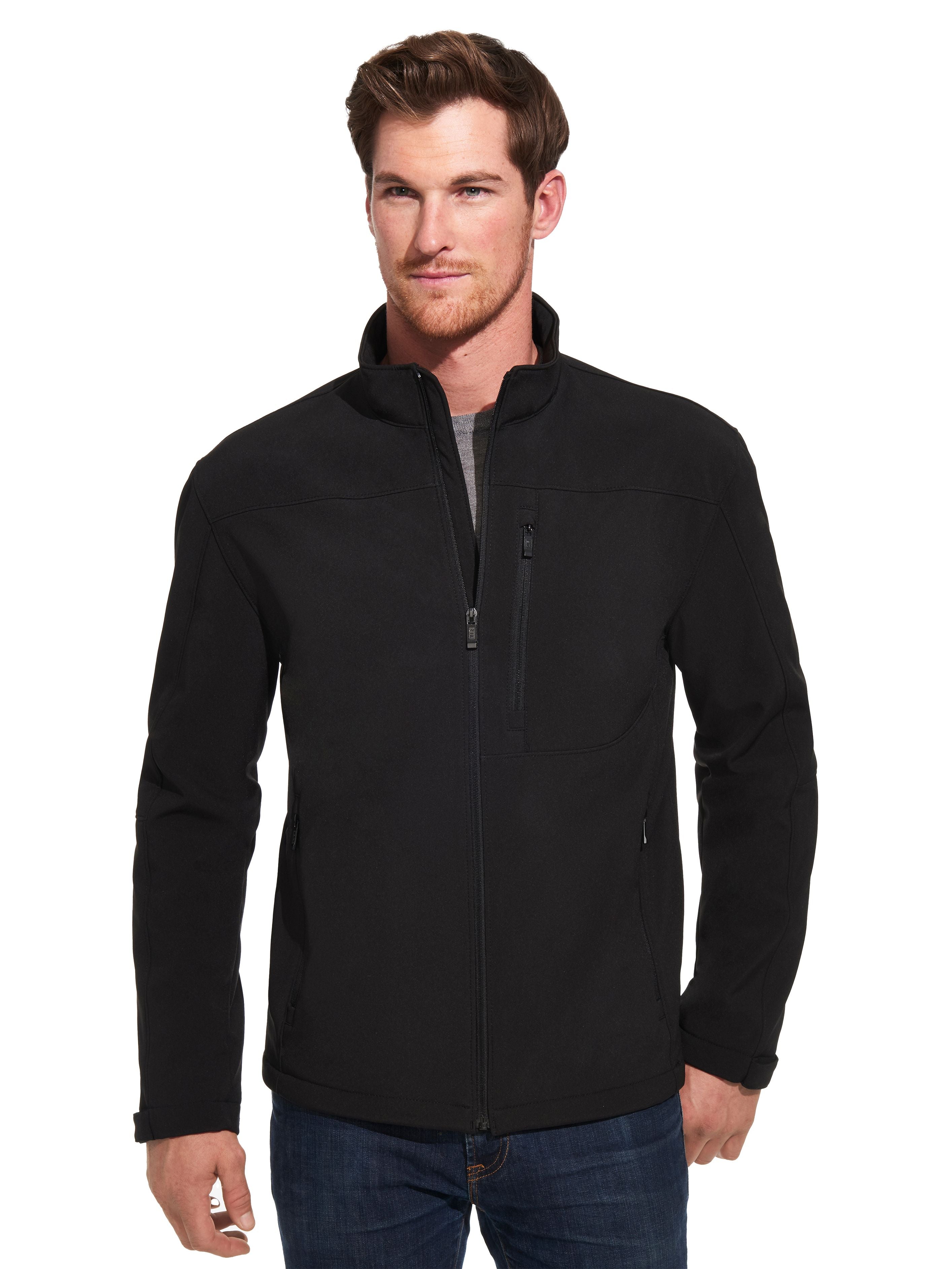  Weatherproof Men's Soft Shell Jacket- Big and Tall 1 - Black - Bonton