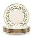  Lenox Holiday Dinner Plates S/6 - Ivory - Bonton